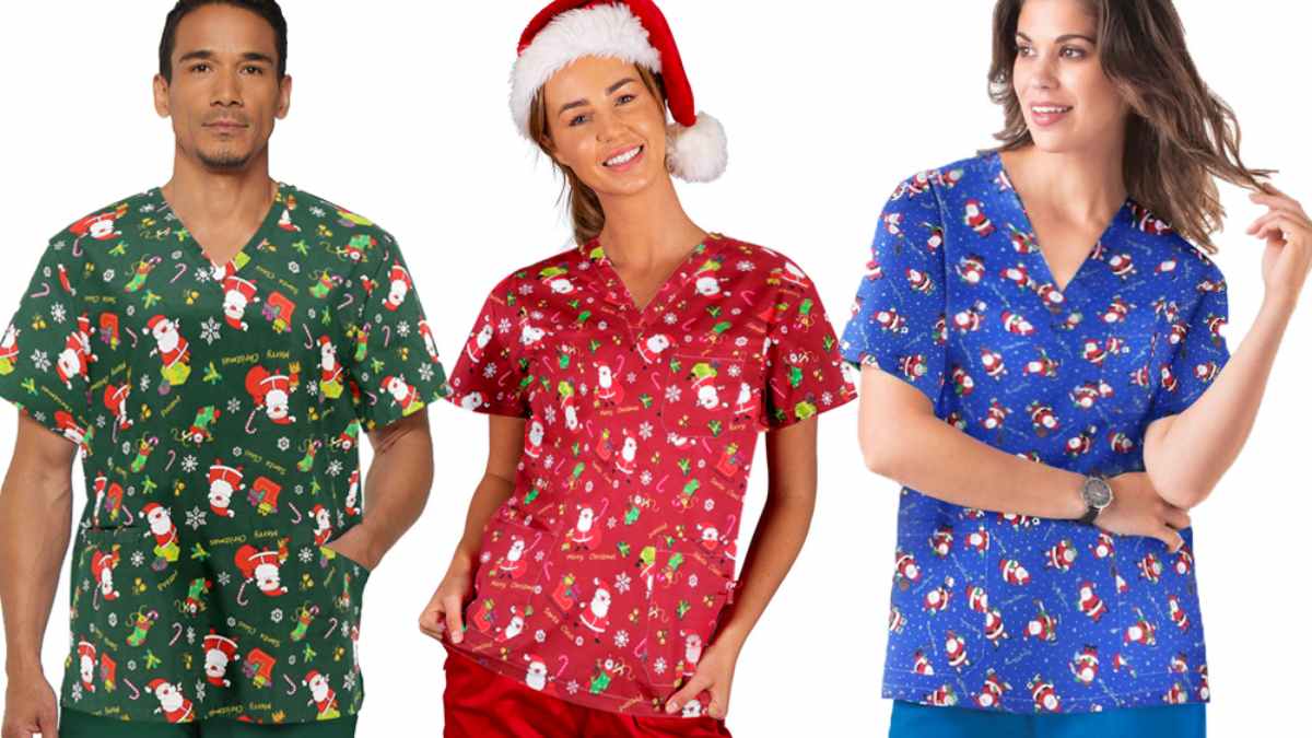 Embrace the Festive Spirit with Stylish Xmas Scrubs: A Merry Guide to Christmas Scrub Tops 